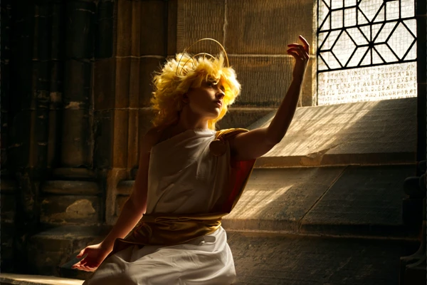 Dramatic portrait titled Apollo by HN1 Photography student Nath Kossak, featuring a figure in golden light inside a cathedral setting, winner of the Advanced Photography category at Craftex 2025. Dramatic portrait titled Apollo by HN1 Photography student Nath Kossak, featuring a figure in golden light inside a cathedral setting, winner of the Advanced Photography category at Craftex 2025.