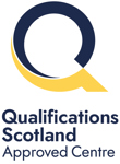 Qualifications Scotland Approved Centre logo recognising accredited education and training provision.