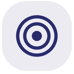 Purple target icon representing focusing.